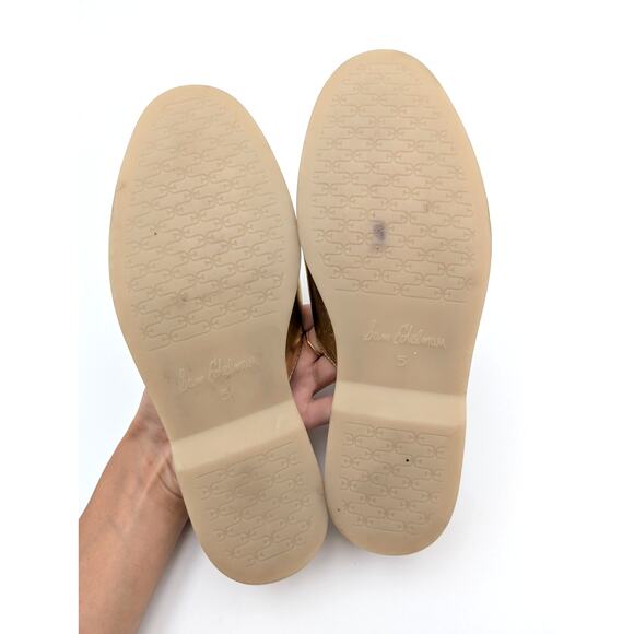 Sam Edelman Kira Slip On Mule Women's Logo Leather Gold Size US5M EU35 - Picture 8 of 11